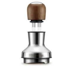 Accesorio para airear y nivelar el café molido de acero inox y madera de nogal Sage