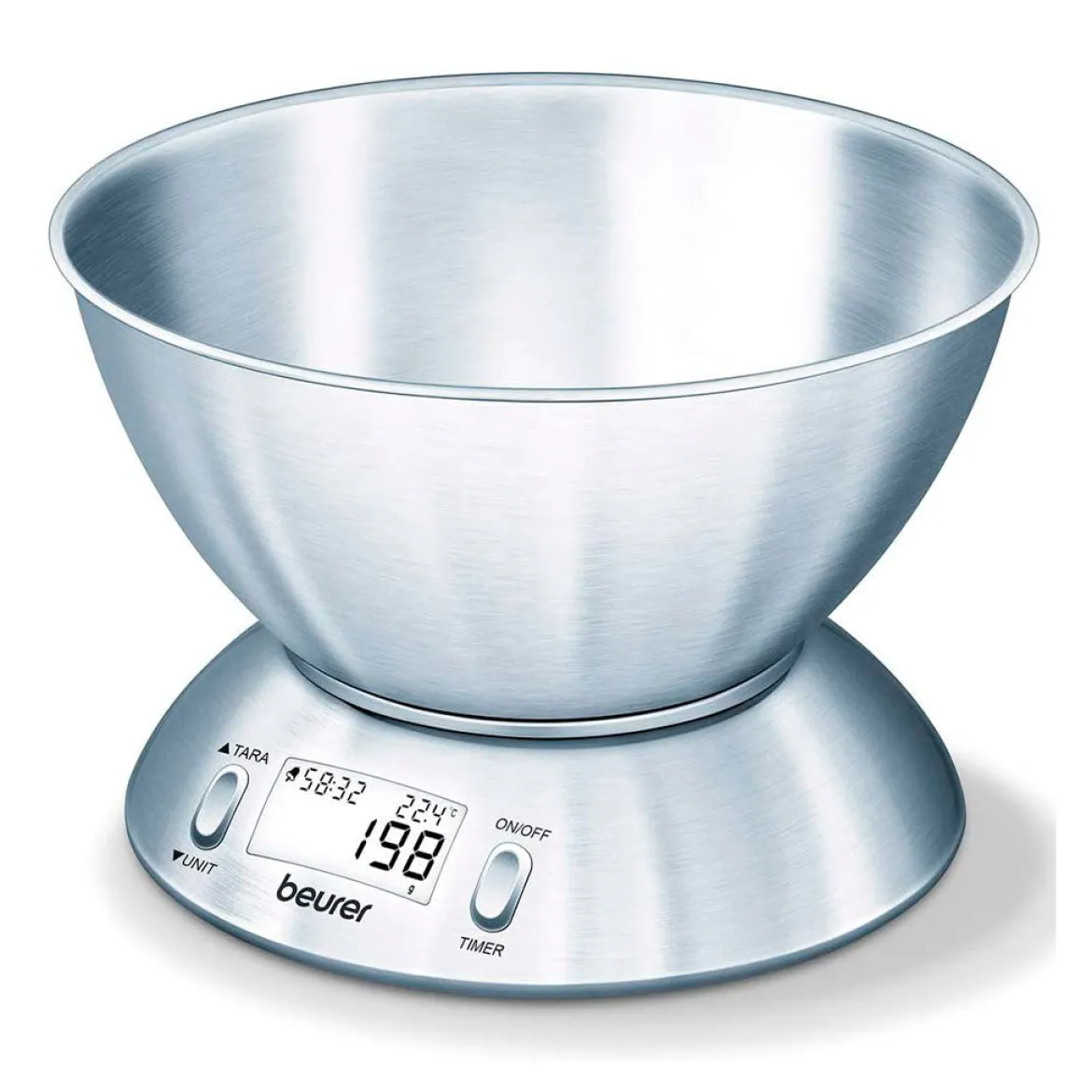Balanza de cocina 5kg con bol inox KS 54 Beurer
