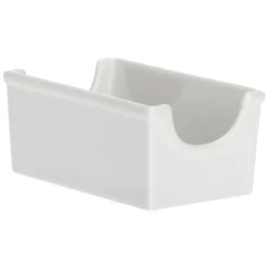 Bandeja de porcelana para bolsas de té y azúcar Menage La Porcellana Bianca