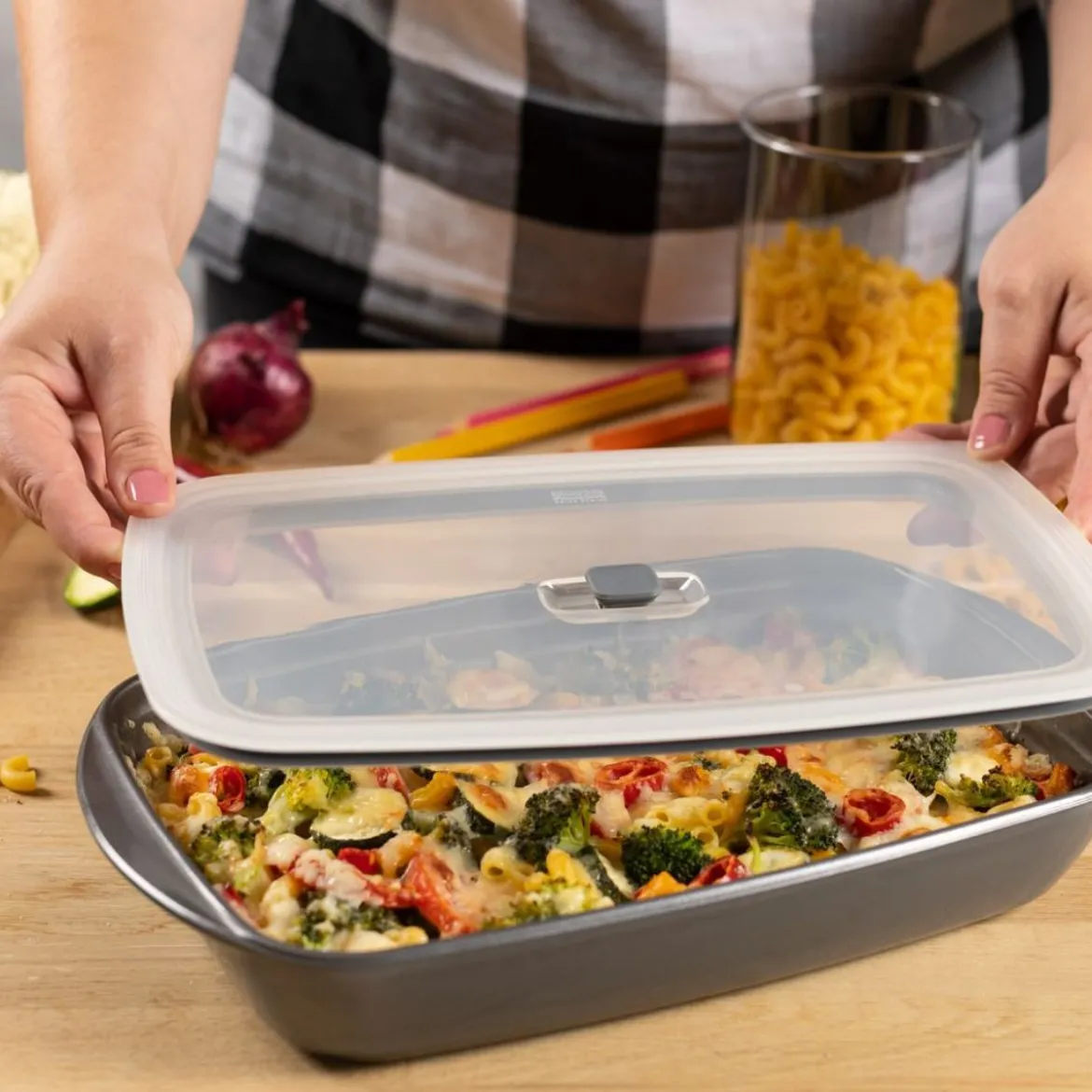 Bandeja rectangular de cristal antiadherente Easy Kuhn Rikon