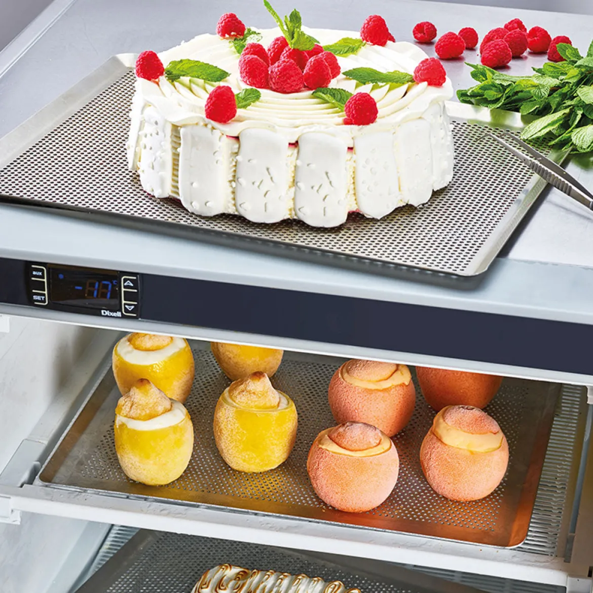 Bandeja rectangular perforada acero inox De Buyer