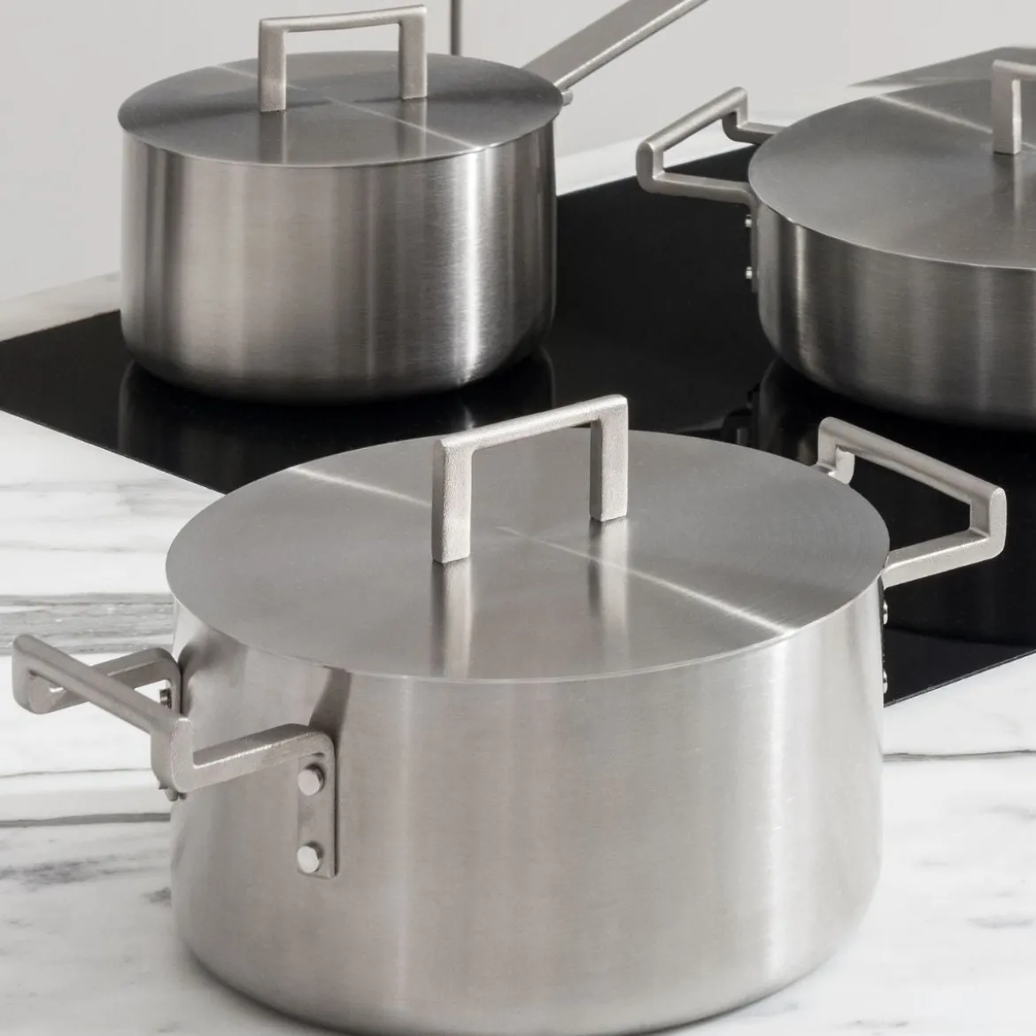 Batería de cocina de acero inoxidable multicapa Convivio Alessi