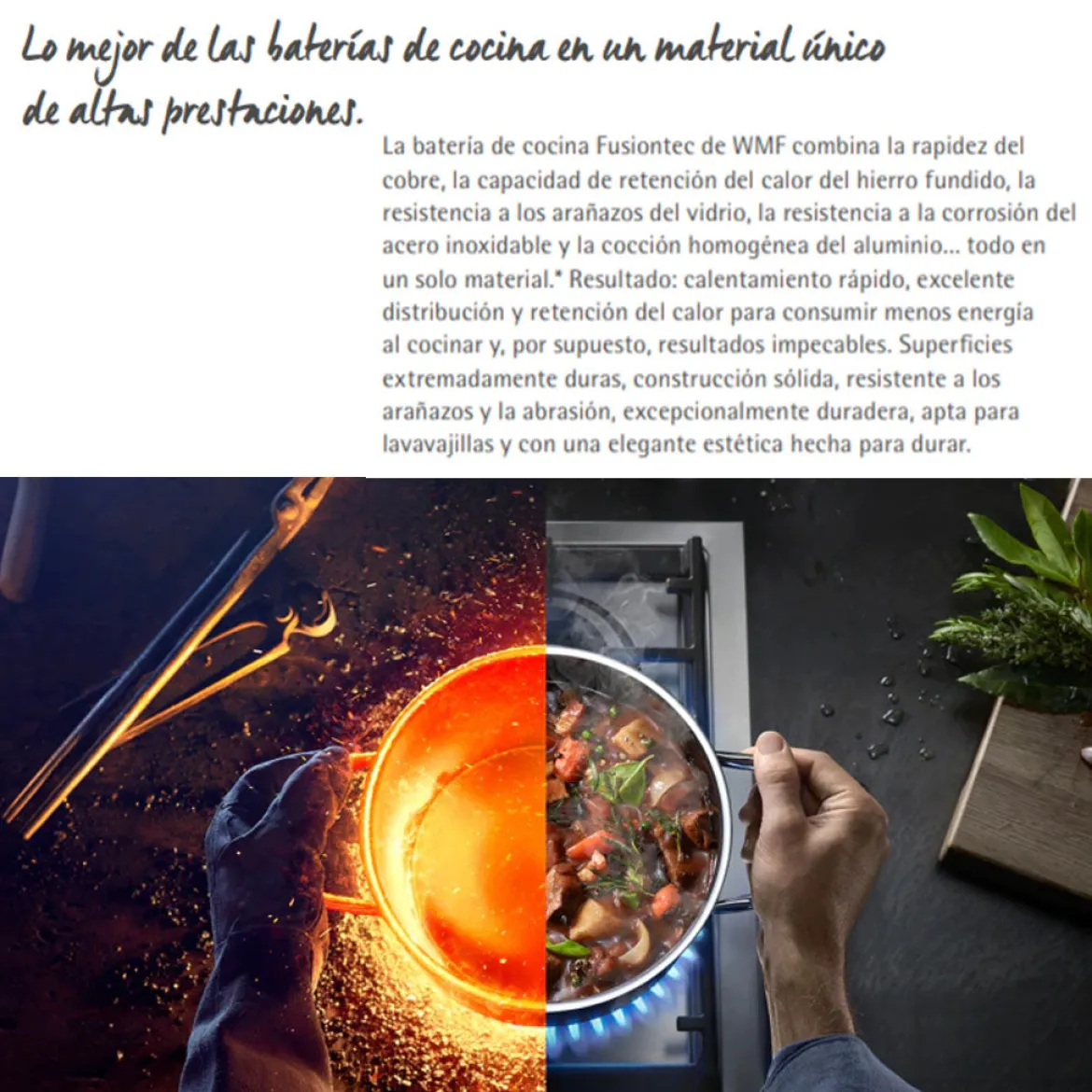 Batería de cocina de hierro 4 piezas FusionTec Function Pro Black de WMF