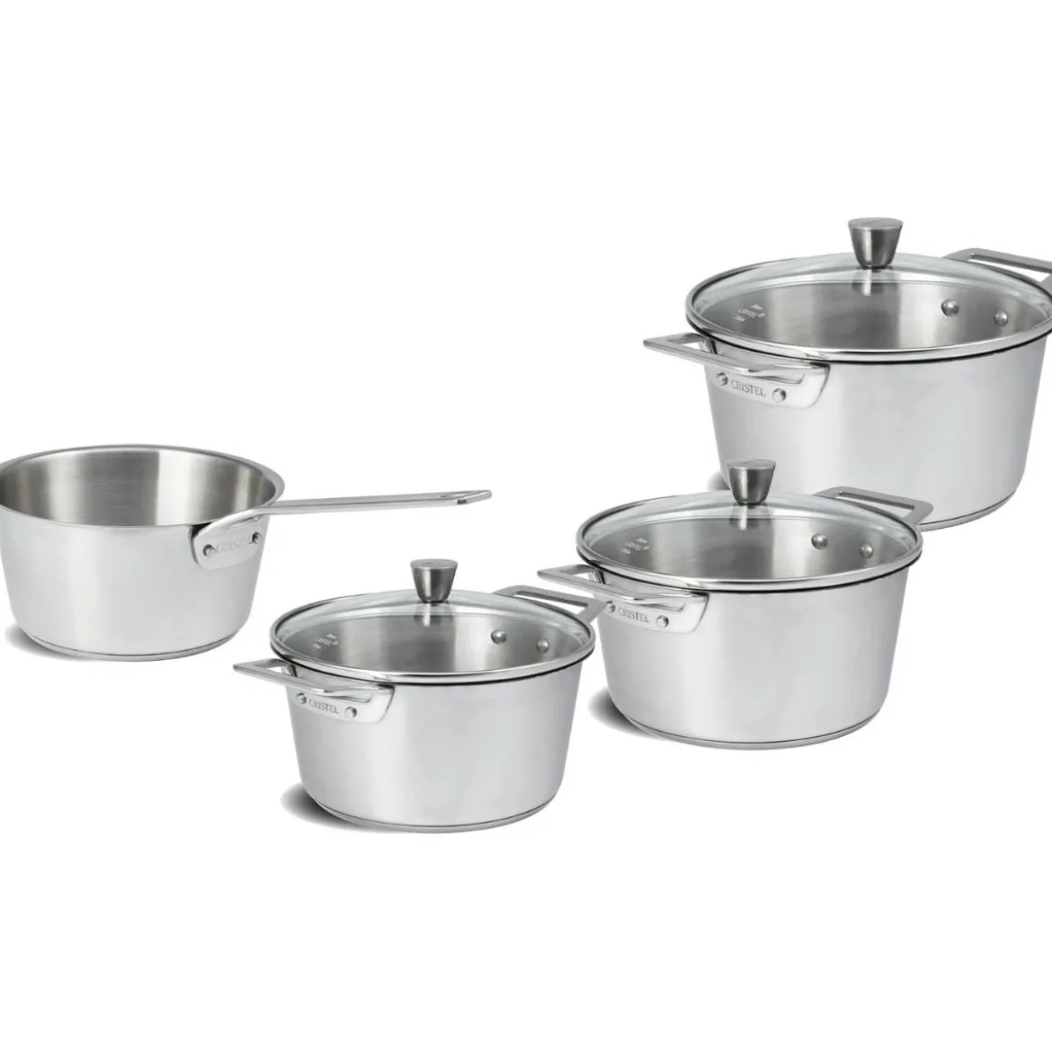 Batería de 4 piezas de acero inoxidable 1826 Cristel