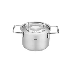 Batería 5 piezas acero inox con tapa de acero Pure Collection Fissler