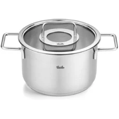 Batería 5 piezas acero inoxidable con tapa de cristal Pure Collection Fissler