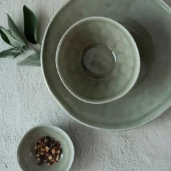 Bol ensaladera y frutero de gres Organic Collection