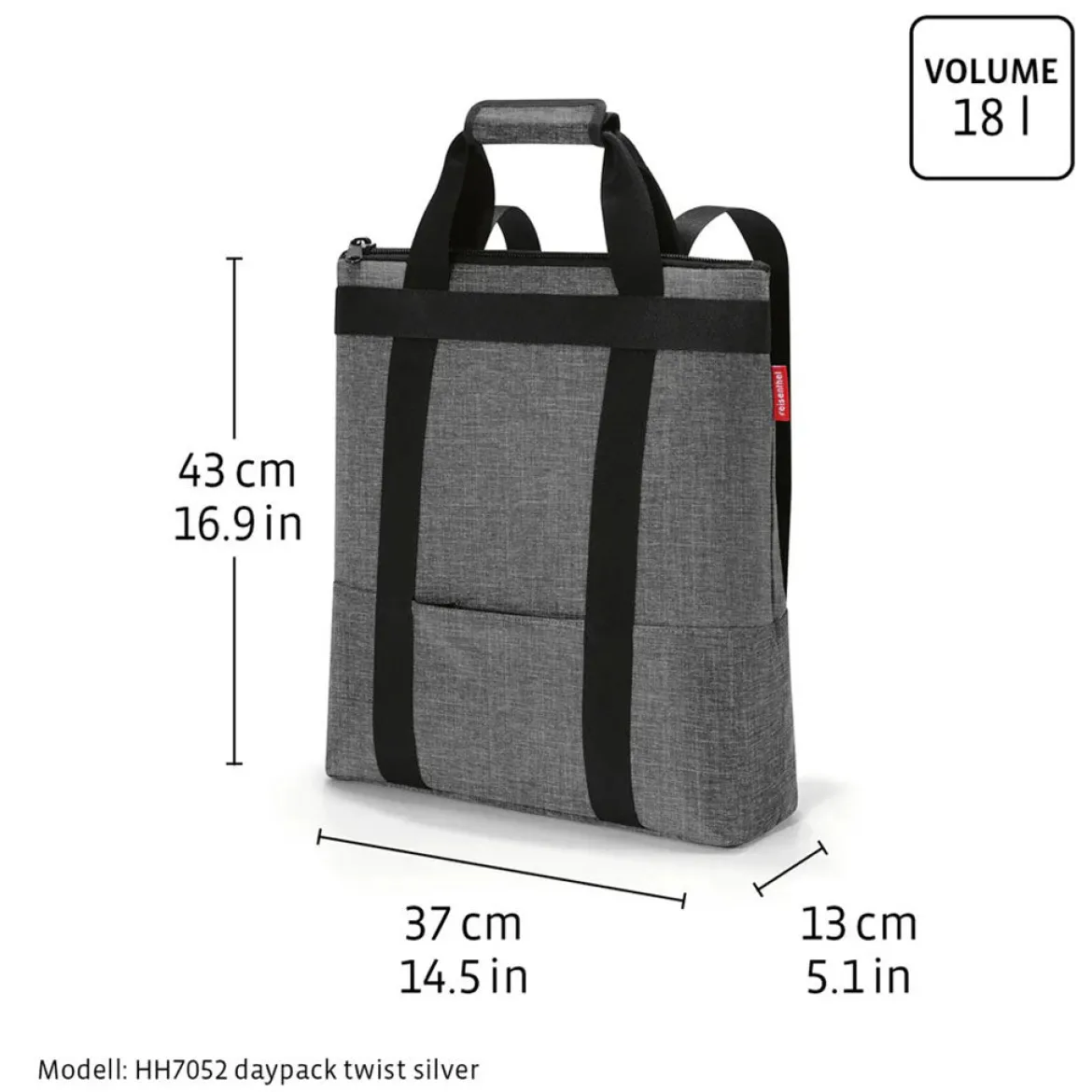 Bolsa-mochila Daypack Twist Silver Reisenthel