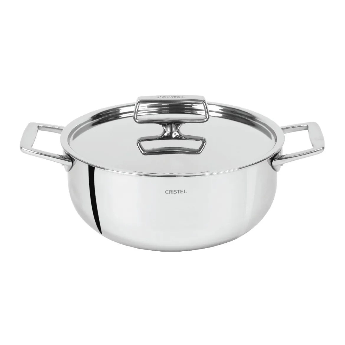 Cacerola alta de acero inoxidable 5-Ply con tapa Castel'Pro Cristel