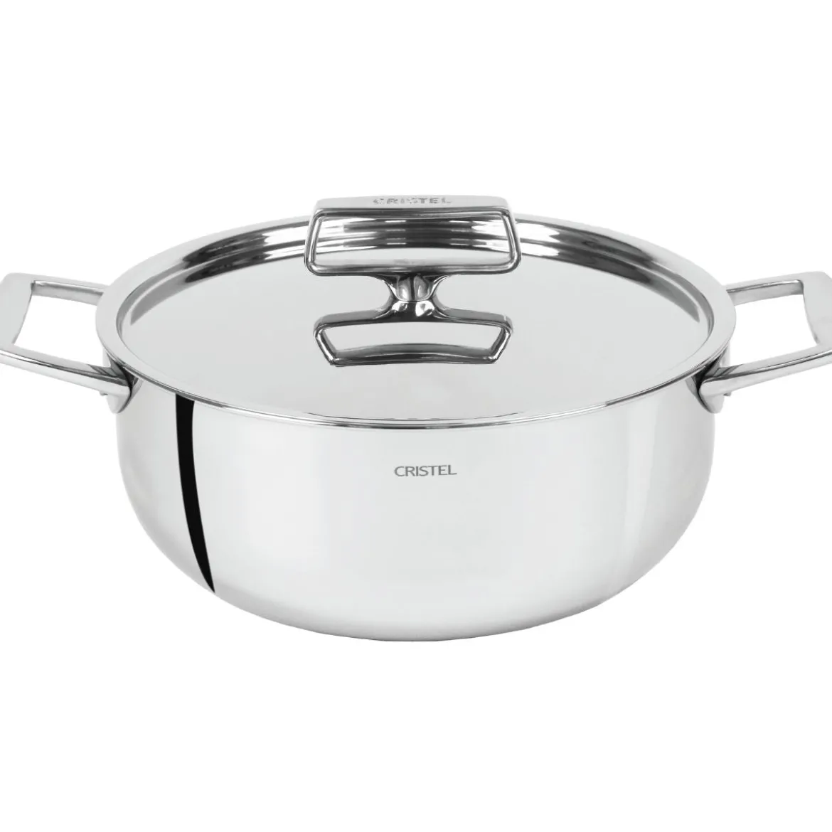 Cacerola alta de acero inoxidable 5-Ply con tapa Castel'Pro Cristel