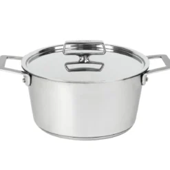 Cacerola alta de acero inoxidable con tapa de inox 1826 Cristel