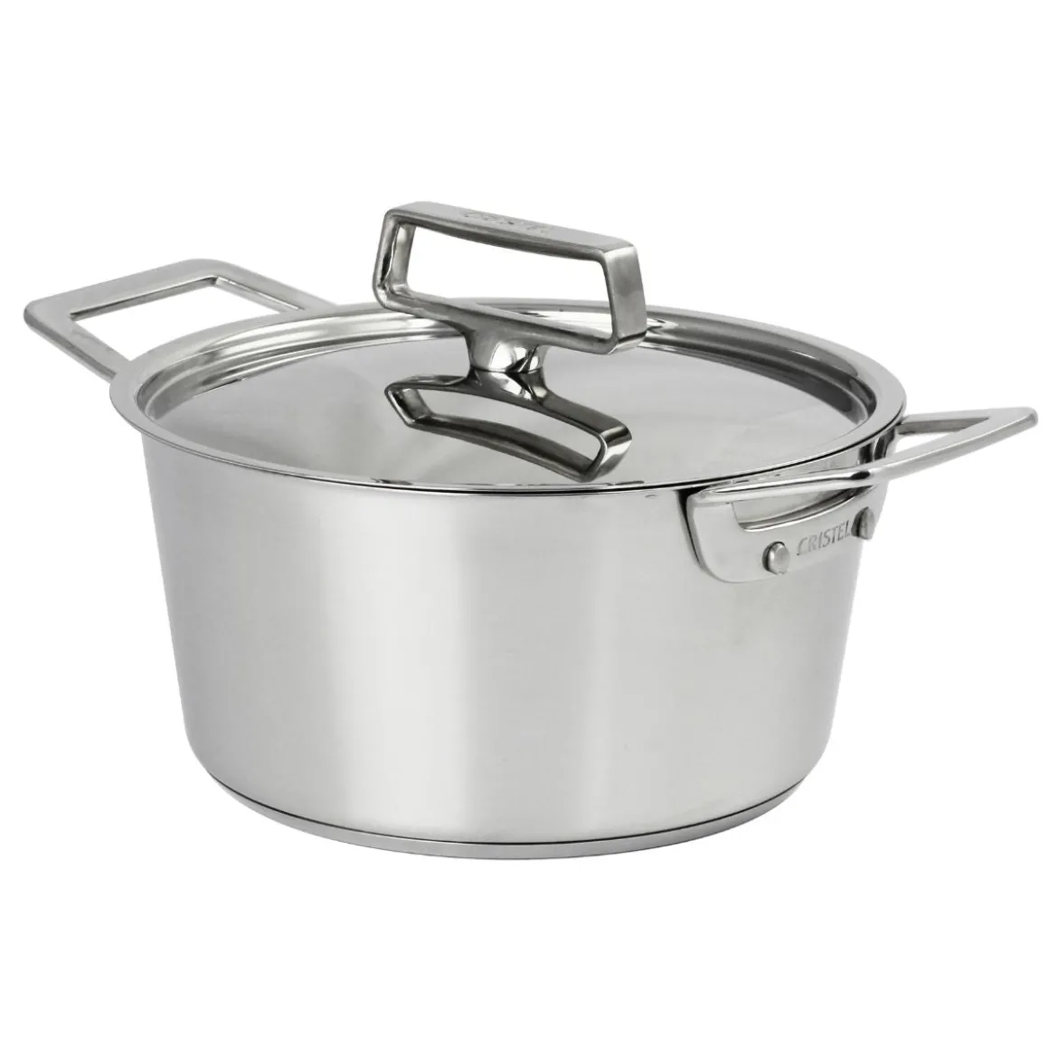Cacerola alta de acero inoxidable con tapa de inox 1826 Cristel