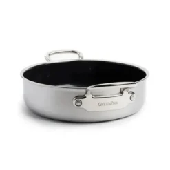 Cacerola baja cerámica con exterior acero inoxidable Premiere GreenPan