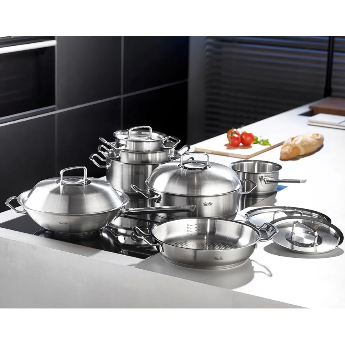 Cacerola baja 28cm de acero con tapa Original-Profi Collection® Fissler