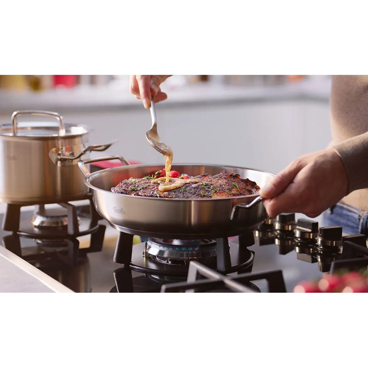 Cacerola baja tipo paellera 28cm de acero inox Original-Profi Collection® Fissler