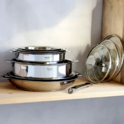 Cacerola y sauté de acero inoxidable multicapa Casteline Cristel
