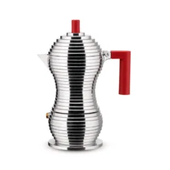 Cafetera de aluminio fundido de Michele De Lucchi Pulcina Alessi (apta inducción)