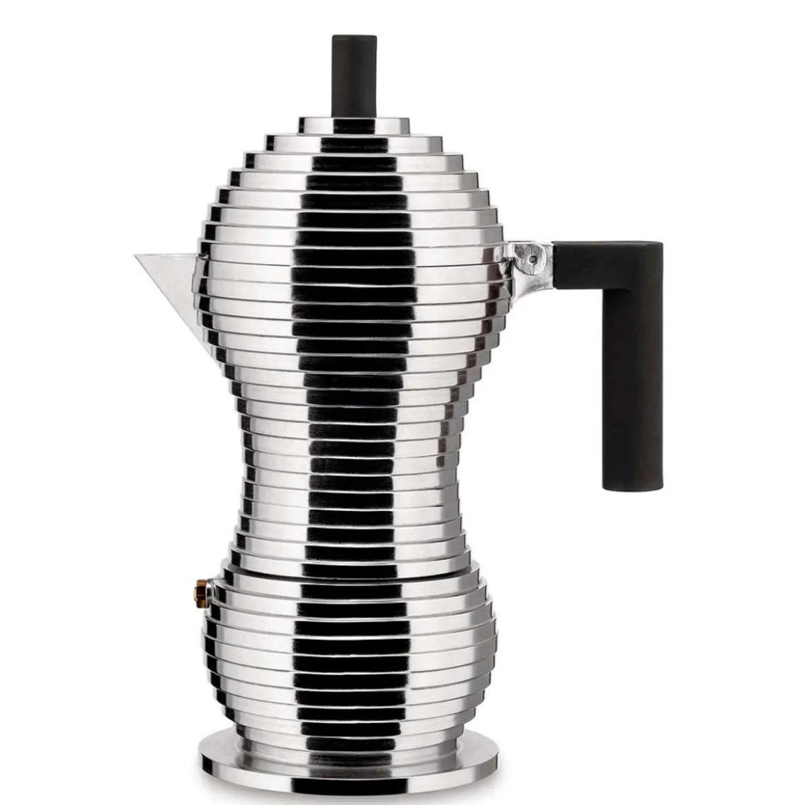 Cafetera de aluminio fundido de Michele De Lucchi Pulcina Alessi (apta inducción)