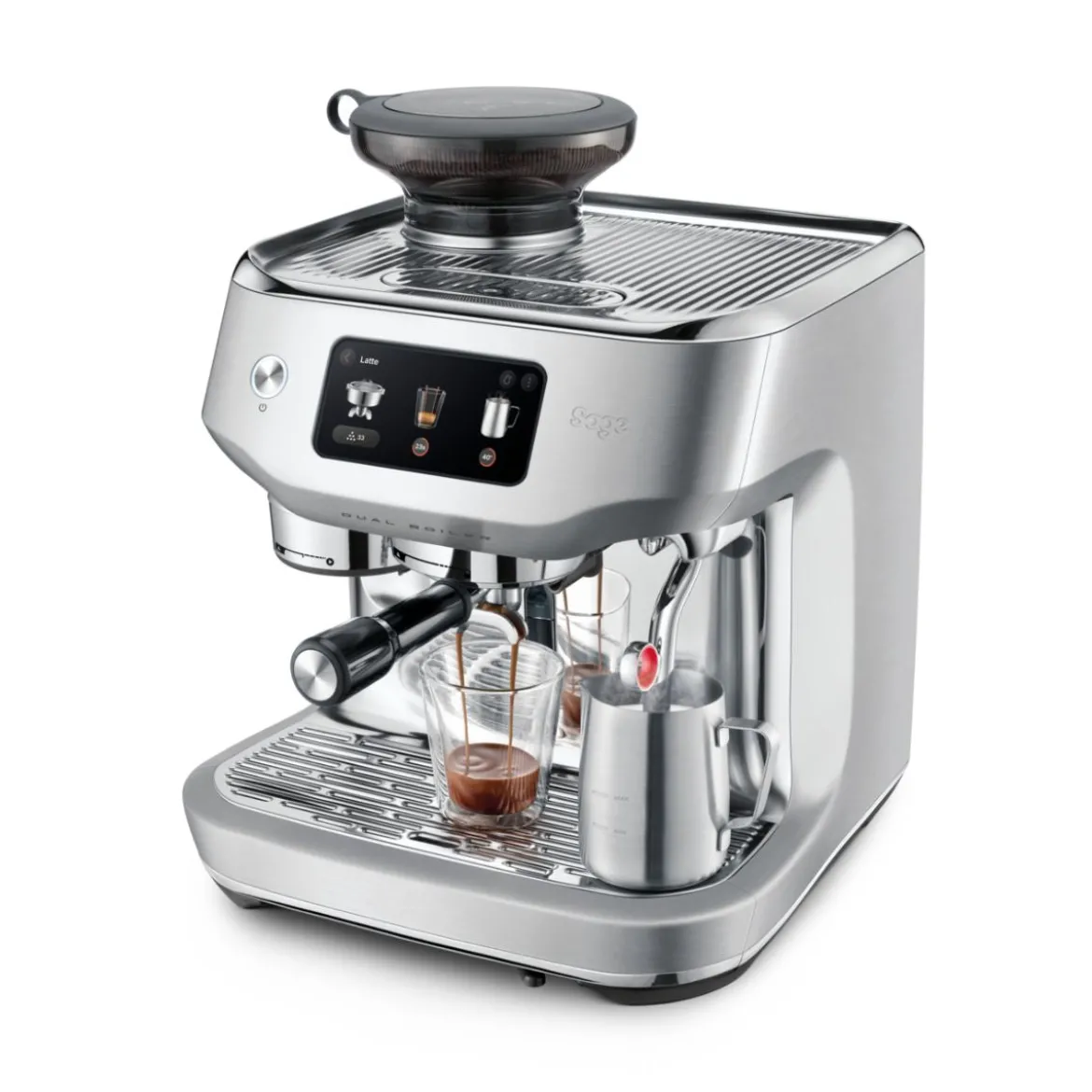 Cafetera espresso automática con molinillo y pantalla táctil The Oracle™ Dual Boiler Sage