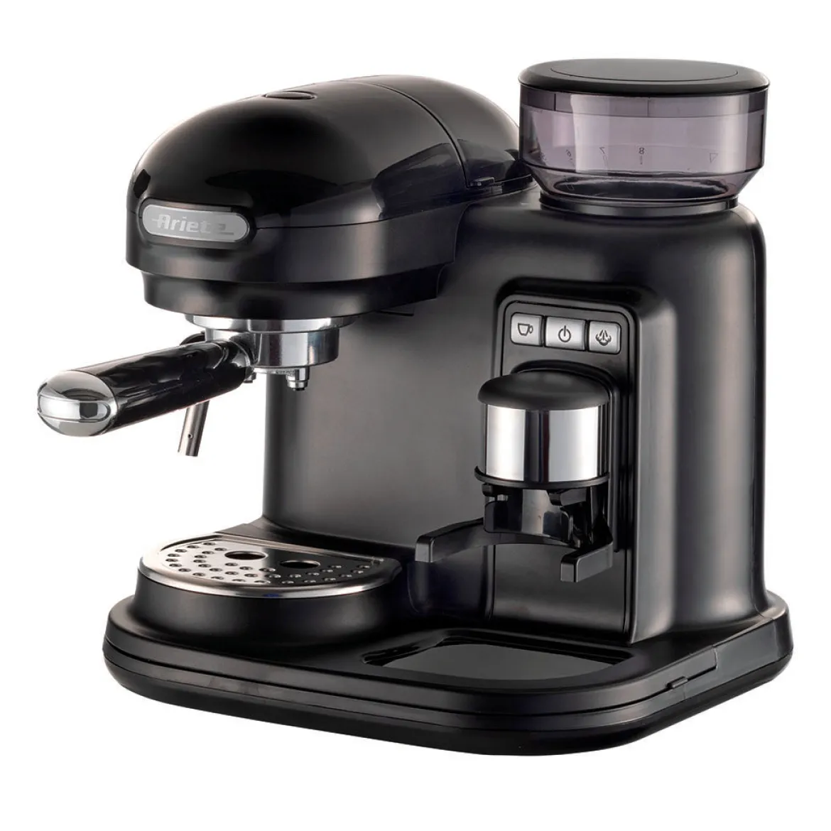 Cafetera Espresso Moderna con molinillo Ariete