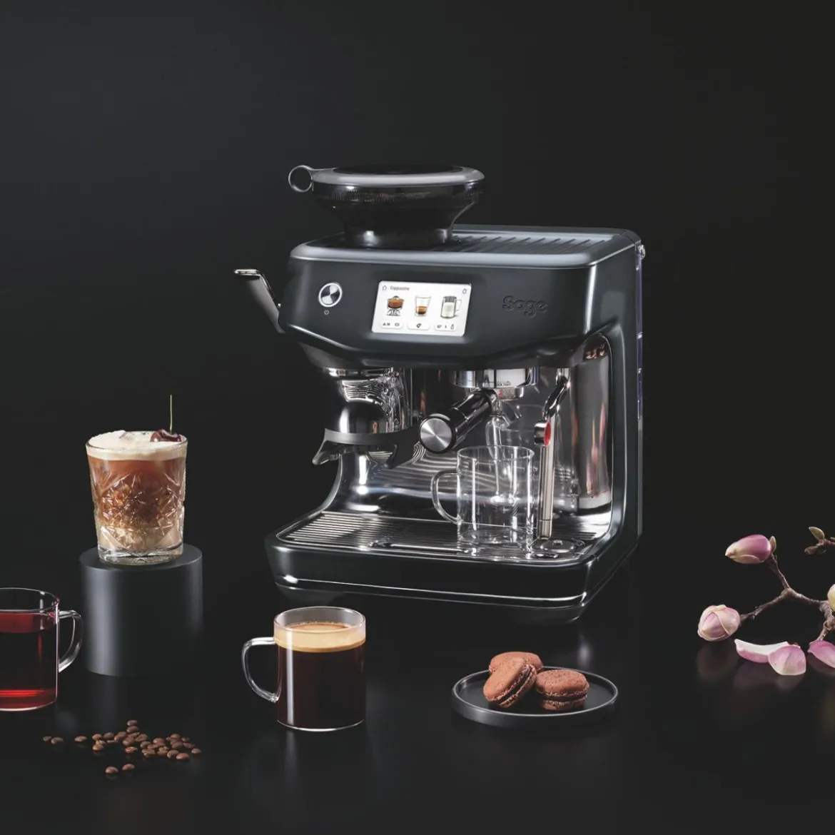 Cafetera Expresso automática con molinillo y pantalla táctil Barista Touch Impress Sage