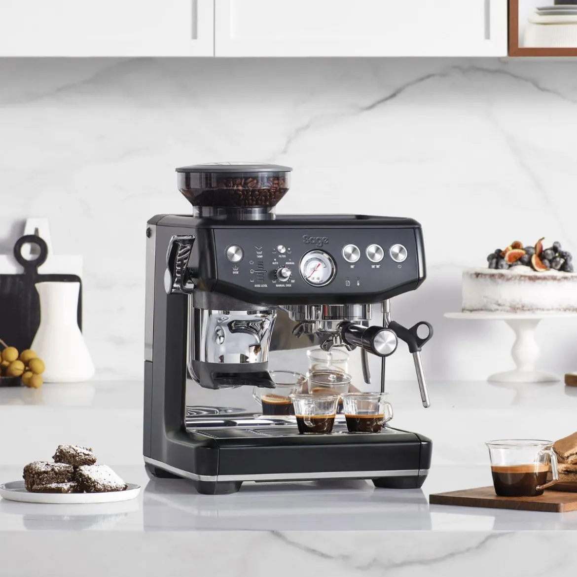 Cafetera Expresso manual con molinillo Barista Express Impress Sage