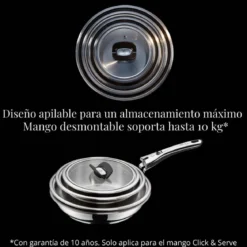 Cazo de acero inox (sin mango) Click & Serve WMF