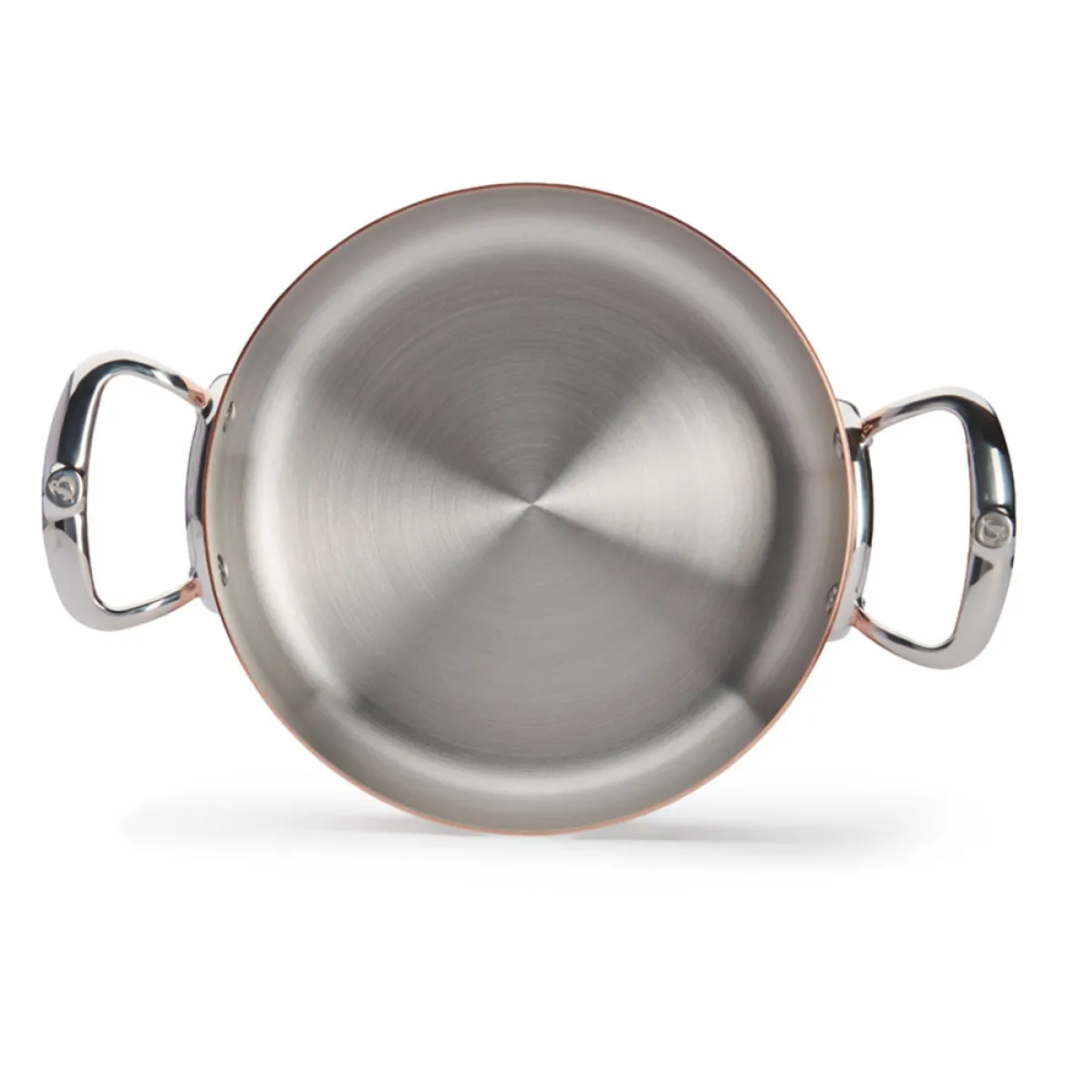 Cazuela de cobre Inocuivre con asas y tapa de inox De Buyer