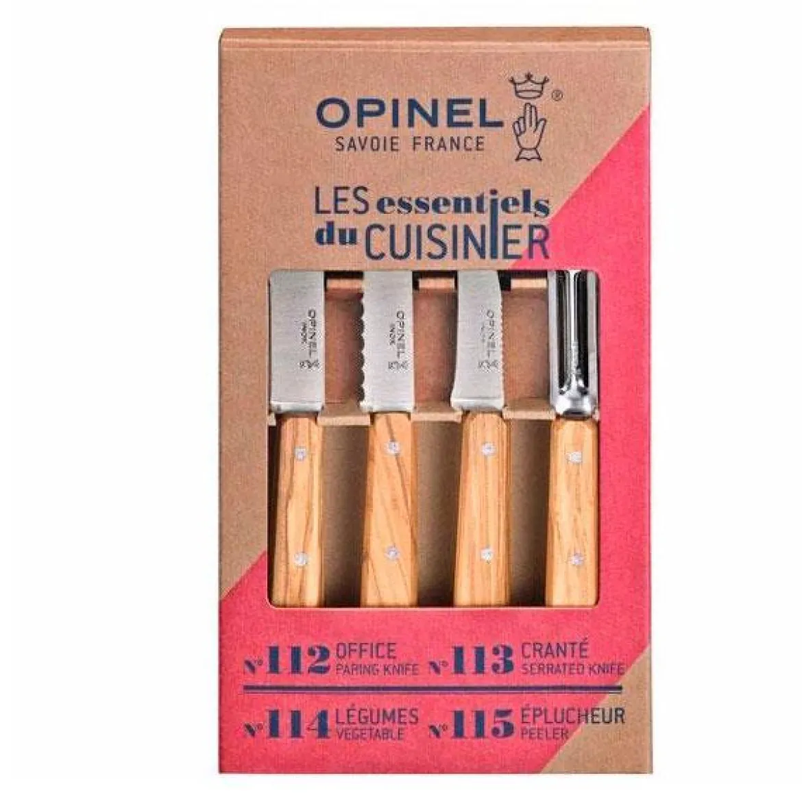 Conjunto cuchillos y pelador Opinel Essentiels