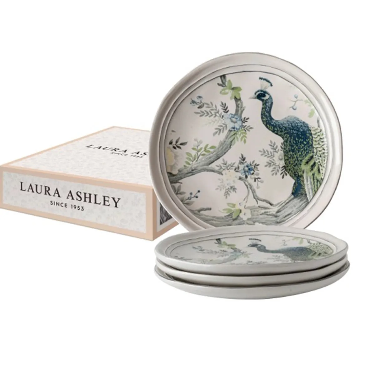 Conjunto de 4 platos cerámicos Belvedere de Laura Ashley