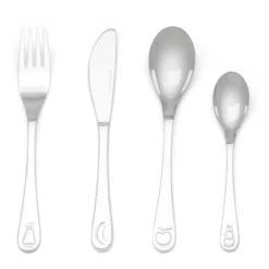 Cubertería de 4 piezas de acero inox Miffy Fruit Zilverstad