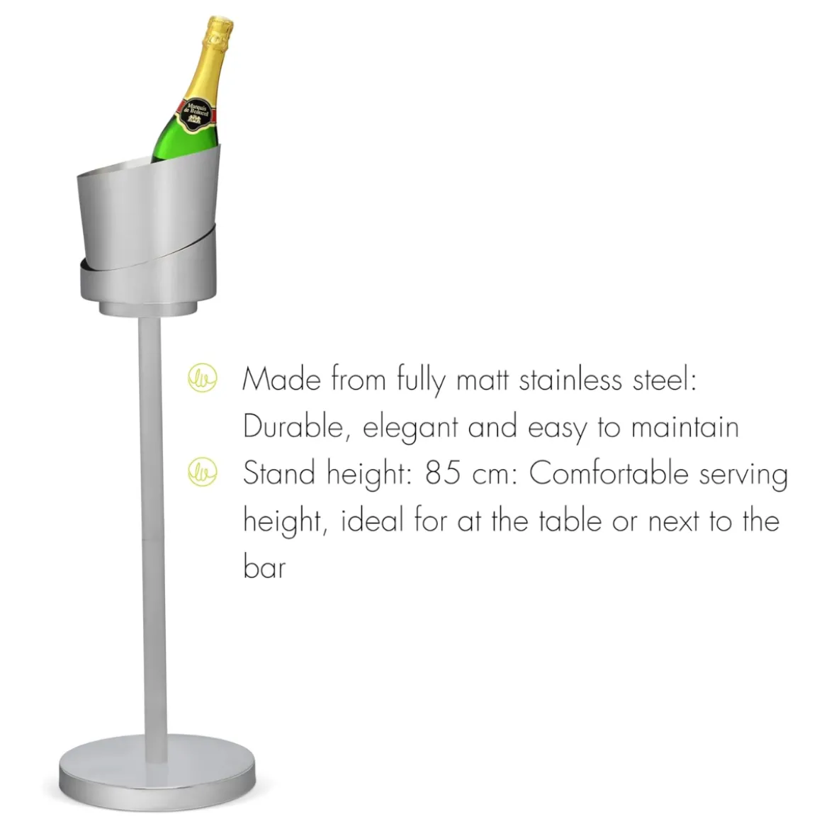 Cubitera de acero inoxidable con stand Leopold Vienna
