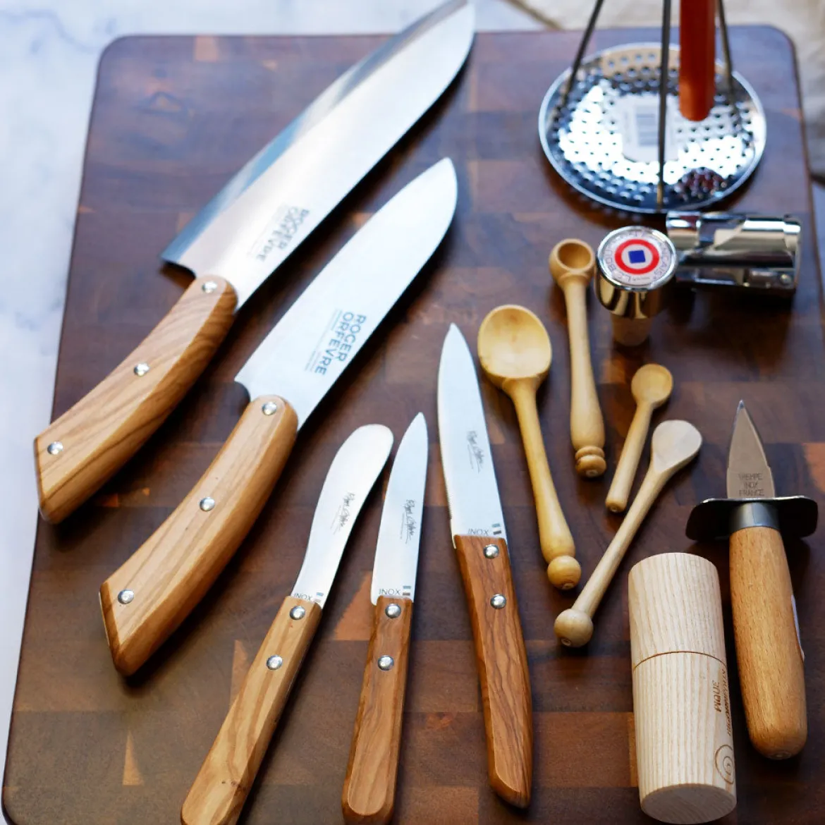 Cuchara de madera 7 cm para sal y especias Roger Orfevre