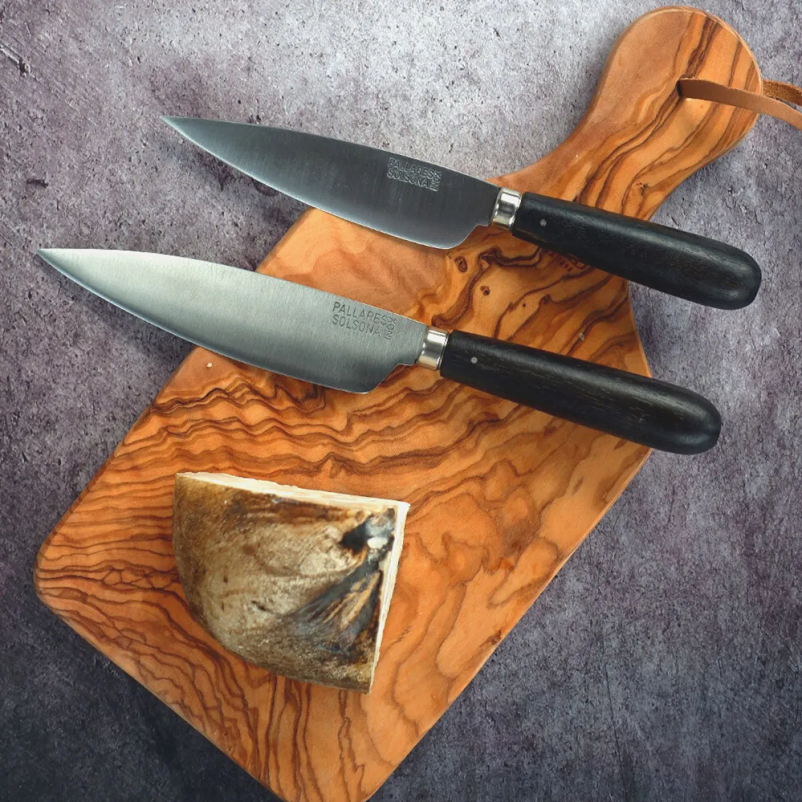Cuchillo de cocina con mango redondeado de Ébano Pallarès
