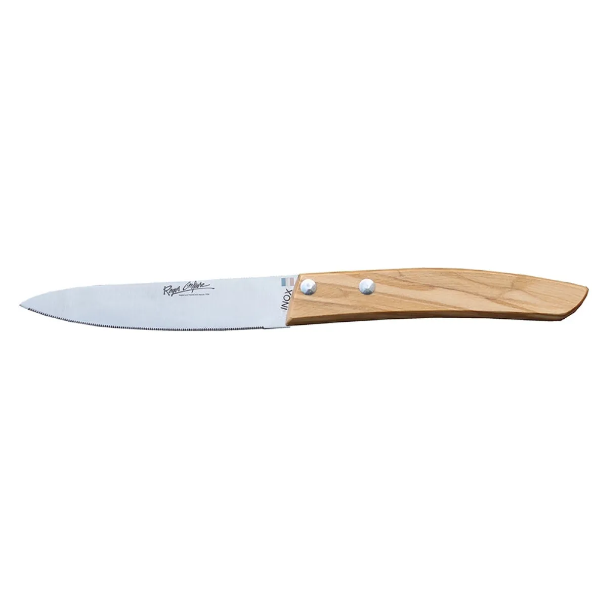Cuchillo de mesa microdentado con mango de olivo Roger Orfevre