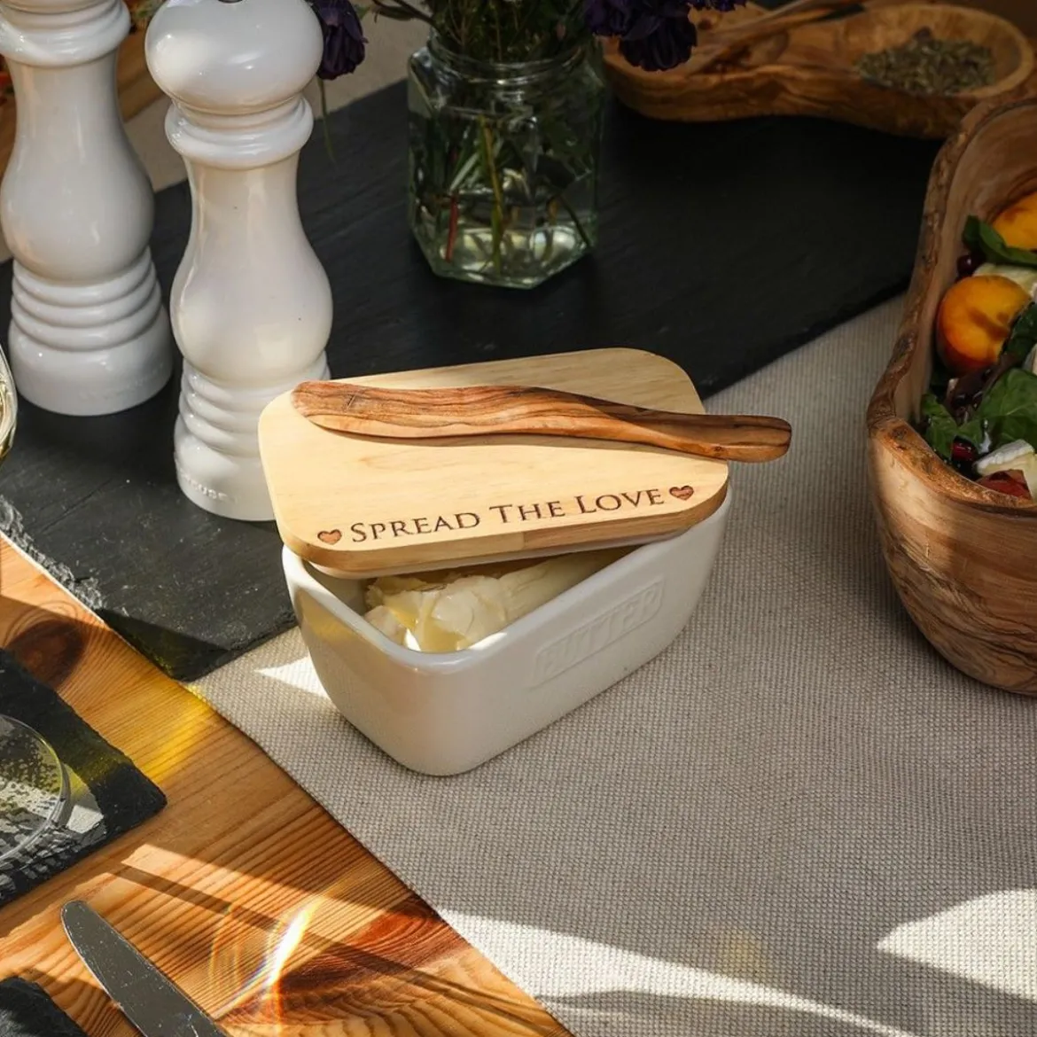 Cuchillo para la mantequilla de madera de olivo Selbrae