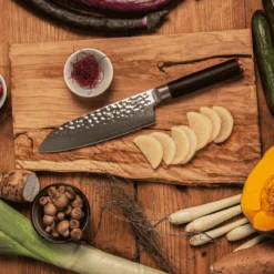 Cuchillos de acero damasco japonés Pakka Damas Kotai