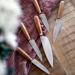 Cuchillos de cocina con mango redondo de olivo Pallarès