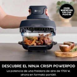 Freidora de aire Crispi Ninja®: la airfryer con cubetas de vidrio y diseño portátil FN101