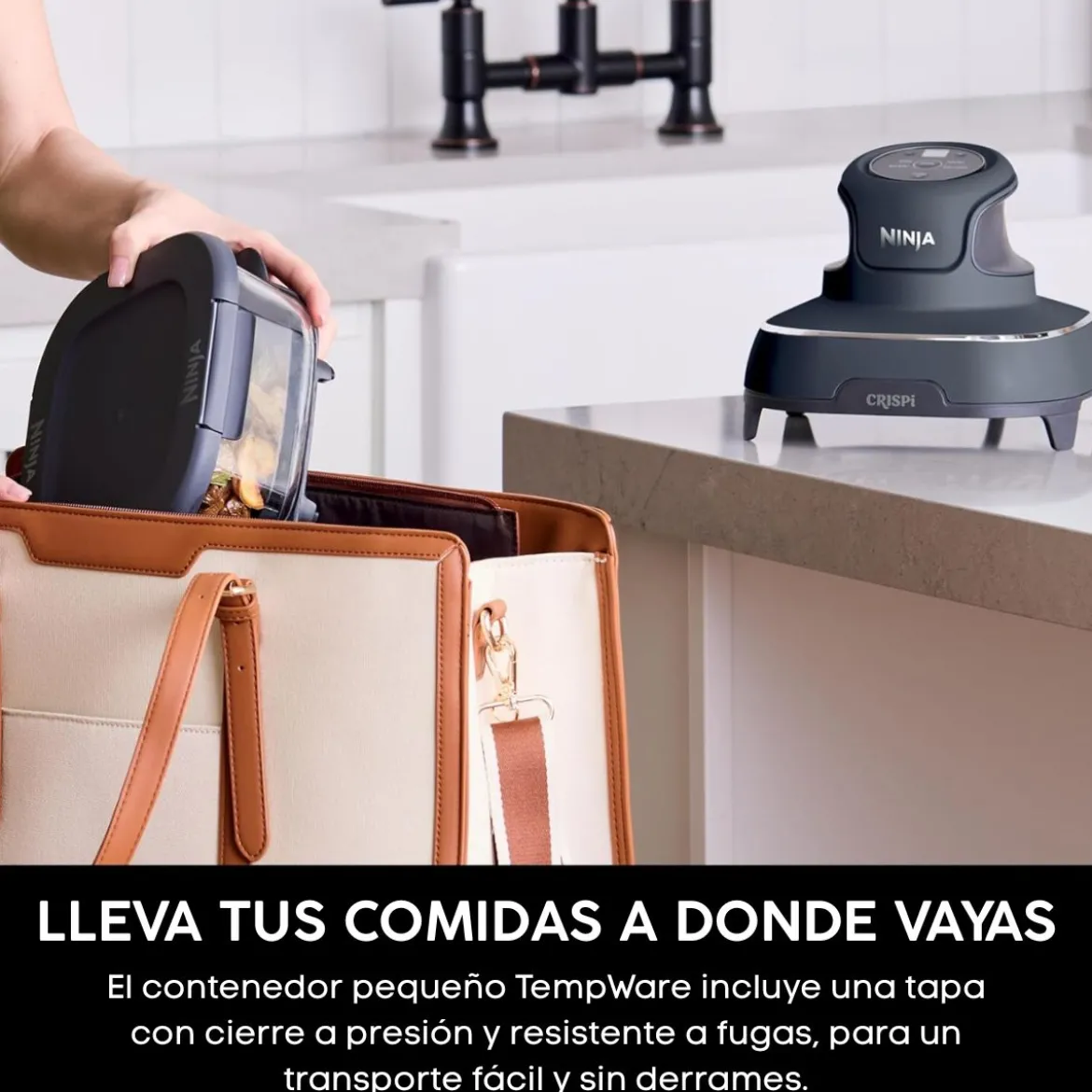 Freidora de aire Crispi Ninja®: la airfryer con cubetas de vidrio y diseño portátil FN101