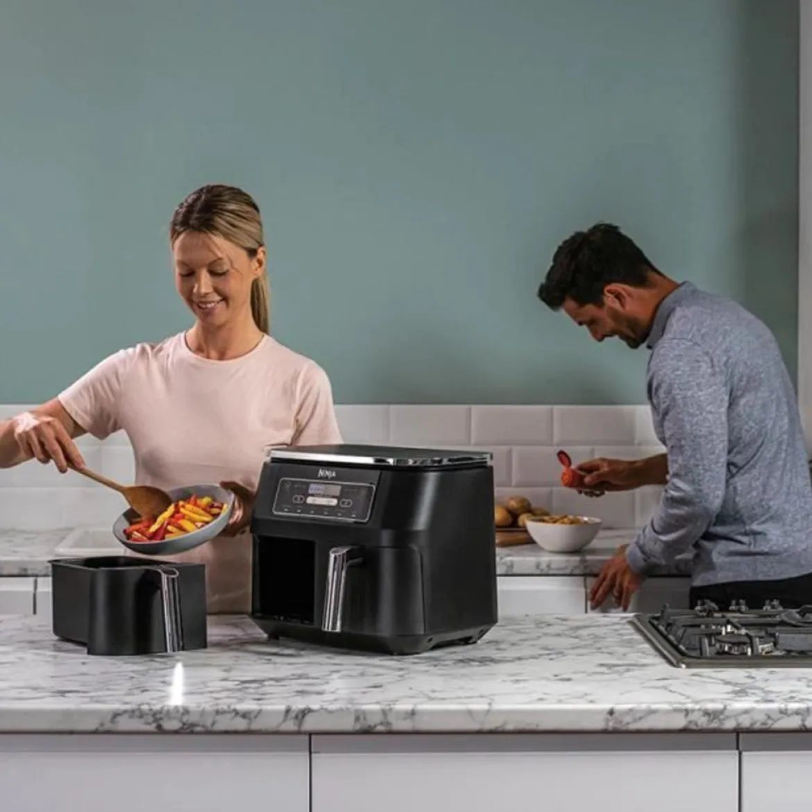 Freidora de aire doble Dual Zone 6 en 1 Ninja®