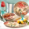 Fuente para servir de melamina Sea Life Rose & Tulipani