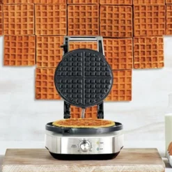 Gofrera clásica circular The No-Mess Waffle Sage