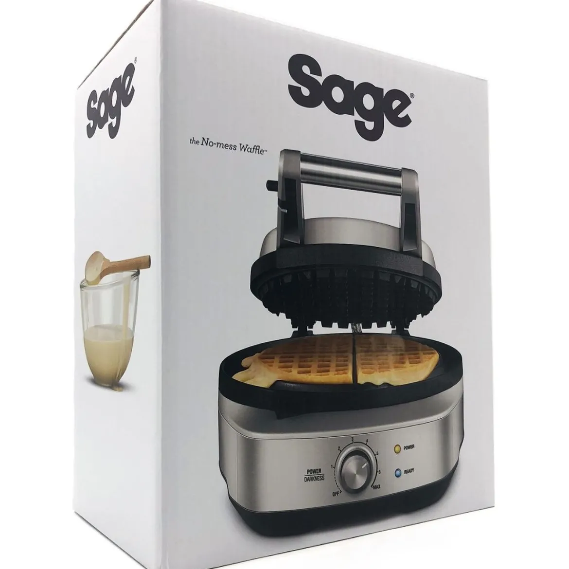 Gofrera clásica circular The No-Mess Waffle Sage