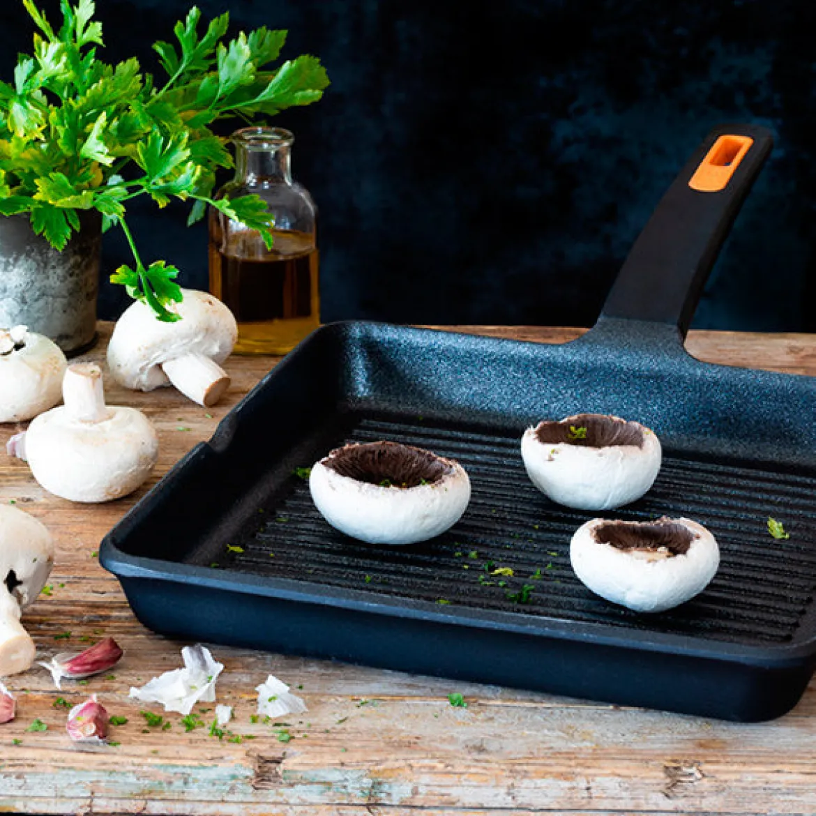 Grill antiadherente con rayas Efficient Plus BRA
