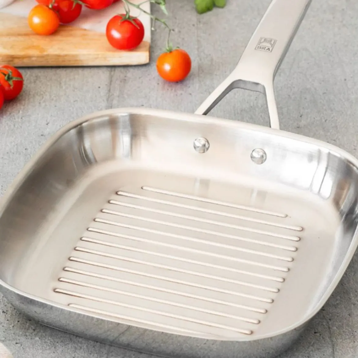 Grill cuadrado de acero inoxidable Signature Bra