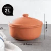 Horno redondo de terracota para pan Römertopf