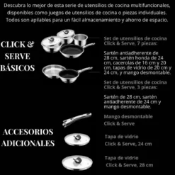 Mango de acero inoxidable desmontable Click & Serve WMF