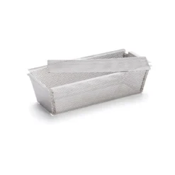 Molde inox rectangular perforado con base desmontable De Buyer