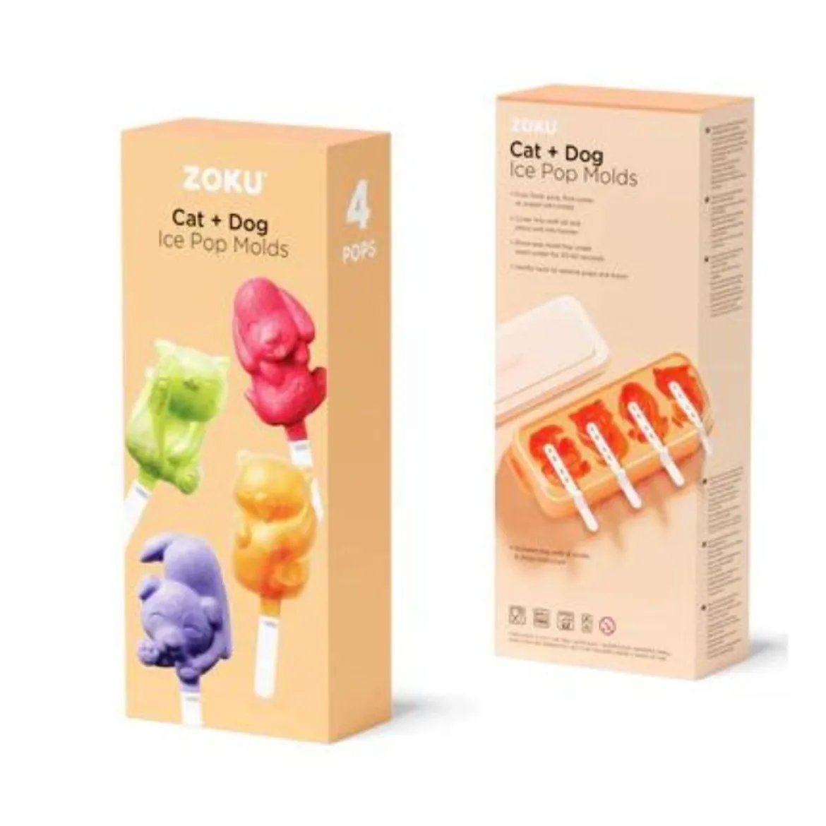 Molde para helados gatos y perros de Zoku